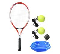 INACMWIH Pelota de rebote para entrenamiento de tenis, pelota de refutación de tenis, patio, parque, 2 pelotas, 1 pegamento de mano, 53 x 22 cm