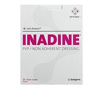 Inadine apósitos no adherentes - Resistentes al agua - Limpieza de heridas con yodo antibiótico - 5x5cm