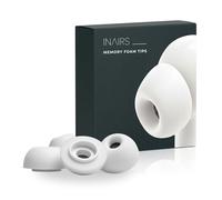 INAIRS Puntas de espuma viscoelástica compatibles con Apple AirPods Pro (1.ª y 2.ª generación) - 5 pares de puntas, talla S, blanco - Almohadillas para los oídos para mayor comodidad y agarre seguro