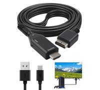 Inajoke Adaptador PS1/PS2 a HDMI 1080P con Cable AV de 1m, Convertidor de Video Audio HD de Interfaz Multimedia Plug and Play para Consolas de Juego HDTV Gaming Sin Pérdida de Transmisión