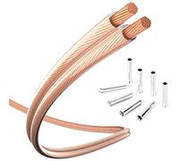 inakustik 003020010A - Cable para altavoces (10 m, 2 x 0,75 mm², incluye 8 casquillos, cable S/Z fácil de instalar, código de colores, uso universal)