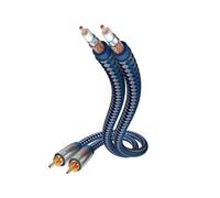 inakustik - 0040403 - Cable de audio estéreo premium | para un sonido potente y dinámico gracias a un alto contenido de cobre | 3,0 m en azul | apantallamiento doble - conector de metal - moderno
