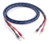 Inakustik Speaker 425 (2 x 4m) - Cable de altavoz o parlante, ensamblado, Compatible bi-cableado, 5 mm², Fourches, Banane