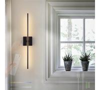 Inalámbrico LED Apliques de Pared con Control Remoto 2700K-6500K Lámpara de Pared Control Táctil Regulable Iluminación de Pared Recargable USB-C para Salón Dormitorio Comedor (Cuadrado,82cm)