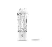 Inalámbrico Licuadora portátil de plástico, exprimidor portátil de 6 hojas for batidos, mezcla de hielo, jugo y procesamiento de alimentos alta eficiencia(Weiß)