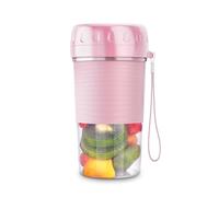 Inalámbrico Licuadora portátil de plástico, licuadora eléctrica versátil con USB, apagado automático de 40s, ideal for mezclar 300ml/10,5oz alta eficiencia(Pale Red)