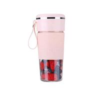 Inalámbrico Licuadora portátil de plástico, recargable, inalámbrica, 6 cuchillas, licuadora portátil, eléctrica Personal, apagado automático de 40s alta eficiencia(Pale Red)