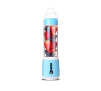 Inalámbrico Licuadora portátil de vidrio, exprimidor portátil de 6 cuchillas for batidos, mezcla de hielo, jugos y procesamiento de alimentos, 480ml/16,8oz alta lu)