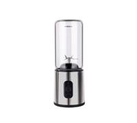 Inalámbrico Licuadora portátil de vidrio, vaso exprimidor portátil de 6 cuchillas for batidos, mezcla de hielo, jugo y procesamiento de alimentos, 350ml/12,3oz alta eficiencia