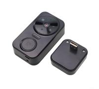 Inalámbrico para timbre de video inteligente con audio bidireccional y control móvil para una cómoda gestión de entrada (negro)