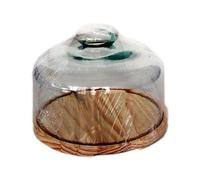 Inalsa Quesera con Base DE Madera Y Campana DE Cristal
