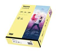inapa Papel para impresora de color, papel de colores tecno Colors: 160 g/m², A4, 250 hojas, amarillo claro