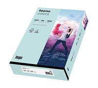 inapa Papel para impresora de colores, papel de colores tecno Colors: 160 g/m², A4, 250 hojas, color azul claro