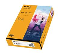 inapa Papel para impresora de colores, papel de colores tecno Colors: 160 g/m², A4, 250 hojas, color naranja
