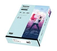 inapa Tecno - Papel para impresora de color, 80 g/m², A4, 500 hojas, azul claro