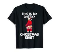 Inappropriate Santa Pun Joke Tees Camiseta de Navidad Funny Rude Christmas Tshirt Cheeky Humor Camiseta Black Unisex S