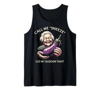 Inapropiado Llámame Estornudo Berenjena Humor Divertido Chiste Mujeres Camiseta sin Mangas