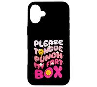 Inapropiado Please Tongue-Punch My Fart Box Cringe Groovy Carcasa para iPhone 16 Plus