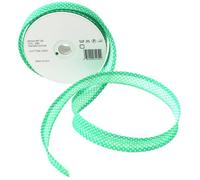 Inastri - Cinta bies de algodón, 25/5/ 5 mm, Color Verde con Lunares Blancos 265