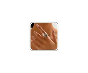 Inateannal Anillos Abiertos Ajustables Anillos De Plata Dedo Envoltura Abierta Nudillo Anillo Ajustable Envoltura Anillo De Alambre De La Vendimia Anillo De Dedo Completo Envoltura Alrededor Del