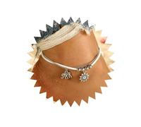 Inateannal Boho Capas Cuerda Tobillera Elefante Sol Encanto Pulsera Tobillo Cuadrado De Cuentas De La Cadena De Verano De La Playa De La Joyería Del Pie Para Las Mujeres Y Las Niñas