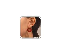 Inateannal Boho Labios Pendientes Colgantes Grandes Labios Rojos Pendientes Vintage Pintalabios Boca Pendientes Labios Beso Gota Pendientes Valentine's Day Pendientes Joyeria Para Mujeres