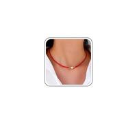 Inateannal Boho Pequeño Collar De Cuentas De Semillas Collar De Gargantilla De Cuentas Pequeñas Collares De Perlas Colgante Collares Arroz Rojo Collar De Joyas Para Las Mujeres