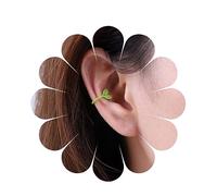 Inateannal Boho Verde Hoja Pendiente Ear Cuff Verde Hoja Cartílago Cuff Pendientes Vintage Verde Hoja Pendientes Hoja Non Piercing Joyas Para Mujeres Y Niñas