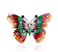 Inateannal Broche De Mariposa Rhinestone Mariposa Esmalte Pin Lindo Cristal Insecto Solapa Broche Clásico De La Boda Ramo De Novia Joyas Para Las Mujeres Niñas
