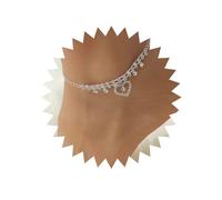 Inateannal Cristal Corazón Tobillera Zirconia Cúbica Tobillera Capas De Diamantes De Imitación Del Tobillo De La Cadena Playa Sandalias Descalzas Pie De La Joyería Para Las Mujeres Chicas