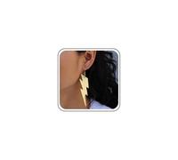 Inateannal Gran Relámpago Pendientes De Oro Relámpago Cuelgan Pendientes Relámpago Perno Gota Pendientes Relámpago Exagerado Grandes Pendientes Declaración De Metal Trueno Pendientes De Joyería Para