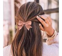 Inateannal Lazo De La Vendimia Pinzas Para El Cabello Para Las Mujeres Arco De Seda Clip De Pelo Pequeño Bowknot Cinta Barrettes Arco De Satén Rosa Accesorios Para El Cabello Lazo Francés Clips