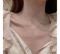 Inateannal Luciérnaga Collar Colgante De Piedra De Luna Brillante Zirconia Cúbica Cadena Collar De Joyería Para Las Mujeres Las Niñas