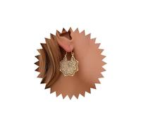 Inateannal Pendiente Colgante Mandala Pendientes Flor Mandala Gitana Pendientes Tribal Hueco Floral Pendientes Retro Metal Pendientes Mandala Oro Filigrana Flor Gota Pendientes Joyeria Para Mujer