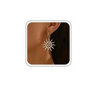 Inateannal Pendientes De Aro De Sol Colgante De Plata Grandes Aretes Sunburst Vintage Gran Espiral Pendiente De Sol Declaración Sunburst Joyería Pendiente De La Gota Para Las Mujeres