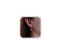 Inateannal Vintage Bola De Perlas Pendientes De La Chaqueta Del Oído Doble Bola Frente A La Espalda Pendientes De Perlas Redondas De Color Marrón De La Joyería Para Las Mujeres