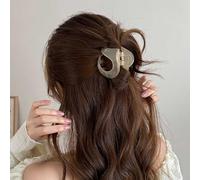 Inateannal Vintage Pequeñas Pinzas De Pelo De Garra Para Las Mujeres Beige Pinza De Pelo Medio De Plástico De Pelo Grueso Antideslizante Pinzas De Garra De Fijación Fuerte Accesorios Para El Cabello