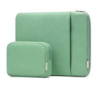 Inateck 360° Protección Funda 13 Pulgadas con Bolsa Accesorios,Verde Menta | Compatible con MacBook Air M5-M1 2026-2018, Pro M2/M1 2022-2016, MacBook Neo 2026, Surface Pro 11-3