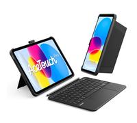 Inateck AceTouch Pro - Funda con teclado para iPad 11 A16 2025 de 11 pulgadas, iPad 10ª generación 2022 de 10,9 pulgadas, 5,1 pulgadas, panel táctil completo, soporte vertical/horizontal, extraíble