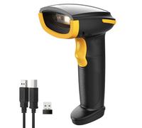 Inateck Bluetooth Scanner Barcode, 1D 2D Wireless USB Barcode Reader Handheld, 1