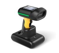 Inateck Escáner de Código de Barras 2D con Pantalla, IP66, BCST-75D | Lector de Códigode Barras InalámbricoBluetooth & 2.4G, Impermeable y Anti-Caídas,Batería2600mAh, Base de Carga Incluida