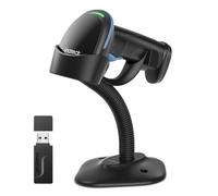 Inateck Escáner de Código de Barras 2D con Soporte Inteligente, Lector Codigo Barras Inalambrico, Barcode Scanner con App y SDK, Imager 2D con Batería de 2600mAh, BCST-35