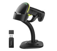 Inateck Escáner de Código de Barras 2D con Soporte Inteligente, Lector Codigo Barras Inalambrico, Barcode Scanner con App y SDK, Imager 2D con Batería de 2600mAh, BCST-35