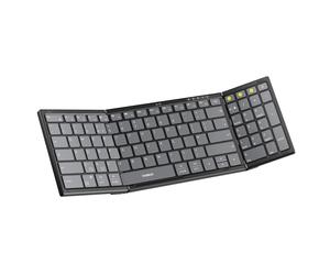 Inateck Foldable Wireless Keyboard with Number Pad, Multi-Device Bluetooth Foldi