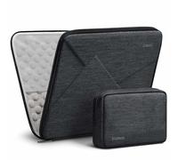 Inateck Funda 13 Pulgadas EVA portátil Compatible con 13" MacBook Pro M2/M1 2022-2016,13" MacBook Air M3/M2/M1 2025-2018,Surface Pro 11/10/9/8/7/6/X/5/4/3,XPS13,con Bolsillo Accesorio,Negro Gris