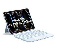 Inateck Funda con Teclado, Ace Touch Teclado Ultraligero Solo para iPad Pro 11 2024 M4, Extraíble, con Touchpad, Soporte de Formato Vertical/Horizontal, QWERTZ, KB04122