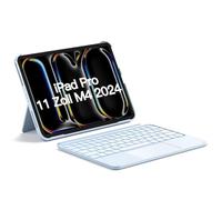 Inateck Funda con Teclado, Ace Touch Teclado Ultraligero Solo para iPad Pro 11 2024 M4, Extraíble, con Touchpad, Soporte de Formato Vertical/Horizontal, QWERTZ, KB04122