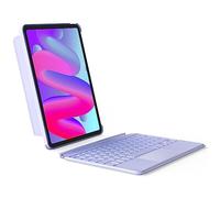 Inateck Funda con teclado compatible con iPad Air 5/4, iPad Pro de 11 pulgadas 4/3/2/1, soporte vertical y horizontal, teclado extraíble con iluminación de fondo de 7 colores, disposición QWERTZ,