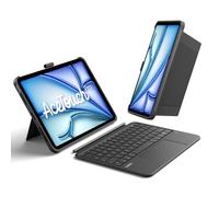 Inateck Funda con teclado para iPad Air de 11 pulgadas (2025/2024), Air 5/4, para iPad Pro de 11 pulgadas, 5,1 pulgadas, superficie completa, soporte vertical/horizontal, extraíble, con soporte para
