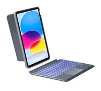 Inateck Funda con Teclado para iPad de 10 generación, Teclado con Panel táctil para iPad 10th Gen 10,9 Pulgadas 2022, extraíble, retroiluminación de 7 Colores, Soporte de Formato Vertical y